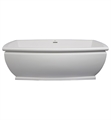 Hydro Systems NIA6637H Metro Niantic 66 1/4" Hydroluxe Solid Surface Free Standing Oval Bathtub