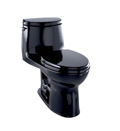 TOTO MS604114CUF#51 UltraMax II 1G 28 3/8" One-Piece Elongated Toilet with SoftClose Seat and 1.0 GPF Single Flush in Ebony