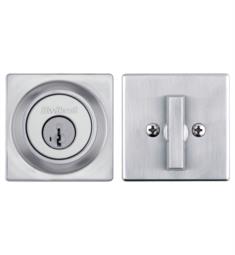 Kwikset 660SQT-S 2 1/2" Single Cylinder Square Deadbolt SmartKey with RCAL Latch and RCS Strike