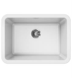 LaToscana LUM2719W Plados 27" Single Bowl Drop-in/Undermount Fireclay Rectangular Kitchen Sink in White