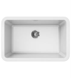 LaToscana LUM3019W Plados 30" Single Bowl Drop-in/Undermount Fireclay Rectangular Kitchen Sink in White