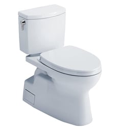 TOTO MS474124CUFRG#01 Vespin II 28 1/2" Two-Piece Elongated Toilet with 1.0 GPF Single Flush and Right Hand Trip Lever in Cotton