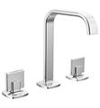 Brizo 65368LF-LHP-ECO Allaria 7 5/8" Double Handle Widespread Square Spout Bathroom Sink Faucet - Less Handles