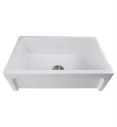 Nantucket CHATHAM-30 Cape 30" Single Bowl Farmhouse/Apron Front Fireclay Kitchen Sink in White