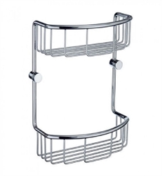 Smedbo NS377 Studio 7 3/8" Wall Mount Double Shower Basket in Brushed Chrome