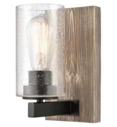 Innovations Lighting 424-1W-BK-G4454 Diego 1 Light 5 1/8" Seedy Glass Wall Sconce in Matte Black with LED or Incandescent Bulb Option