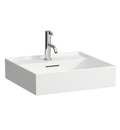 Laufen H8103327571 Kartell 19 3/4" Vanity/Wall Mount Rectangular Bathroom Sink in Matte White