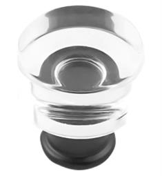 Hickory Hardware P3708-CAMB-10B Midway 5 3/4" Mushroom Cabinet Knob in Crysacrylic with Matte Black - Pack of 10