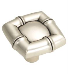 Hickory Hardware P3443-SAS Bamboo 1 1/4" Square Cabinet Knob in Satin Antique Silver