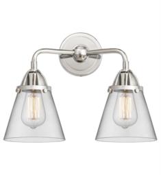Innovations Lighting 288-2W-G62 Nouveau 2 Cone 2 Light 14 1/4" Clear Glass Vanity Light with LED or Incandescent Bulb Option