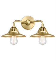 Innovations Lighting 288-2W-M4 Nouveau 2 Railroad 2 Light 16" Metal Shade Vanity Light with LED or Incandescent Bulb Option