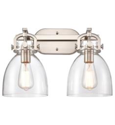 Innovations Lighting 412-2W-7CL Newton Bell 2 Light 17" Clear Glass Vanity Light with LED or Incandescent Bulb Option