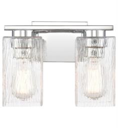 Innovations Lighting 419-2W-G4192 Juneau 2 Light 11 1/4" Clear Rippled Glass Vanity Light with LED or Incandescent Bulb Option