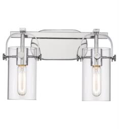 Innovations Lighting 423-2W-4CL Pilaster 2 Light 14 7/8" Clear Glass Vanity Light with LED or Incandescent Bulb Option