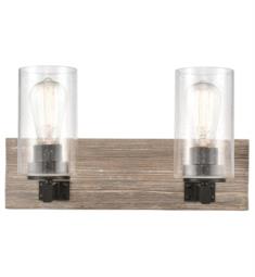 Innovations Lighting 424-2W-BK-G4454 Diego 2 Light 17 3/8" Seedy Glass Vanity Light with LED or Incandescent Bulb Option