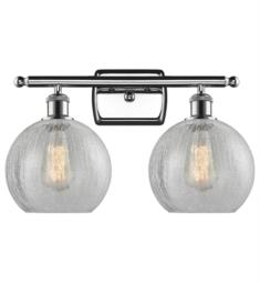 Innovations Lighting 516-2W-G125-8 Ballston Athens 2 Light 18" Clear Crackle Glass Vanity Light with LED or Incandescent Bulb Option