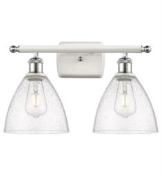 Innovations Lighting 516-2W-GBD-754 Ballston Dome 2 Light 18" Seedy Glass Vanity Light with LED or Incandescent Bulb Option