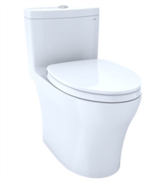 TOTO MS646124CUMFG#01 Aquia IV OnePiece Elongated Dual Flush 1.0 and 0.8 GPF Universal Height WASHLET Ready Toilet with CEFIONTECT in Cotton