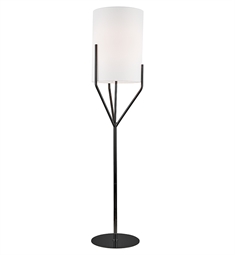 Dainolite KHL-651F-MB Khloe 1 Light 15 1/2" Incandescent Freestanding Floor Lamp in Matte Black with White Shade