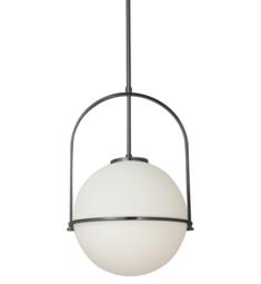 Dainolite PAO-121P Paola 1 Light 11 1/2" Incandescent Pendant Ceiling Light with White Opal Glass Shade
