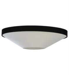 Dainolite PIA-343FH-MB-BW Pietra 4 Light 34" Incandescent Flush Mount Light in Matte Black with White with Black Shade