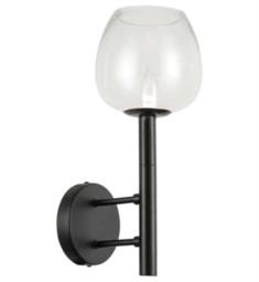 Dainolite NOR-91W-MB-CLR Nora 1 Light 5" Incandescent Wall Sconce in Matte Black with Clear Glass