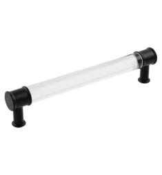 Hickory Hardware P3702-CAMB-10B Midway 6 1/4" Center to Center Bar Cabinet Pull in Crysacrylic with Matte Black - Pack of 10