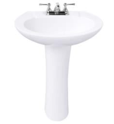 Barclay 3-201WH Hampshire/Chelsea 17 3/4" Single Basin Pedestal Bathroom Sink in White