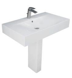 Barclay 3-60WH Des 610 24" Single Basin Rectangular Pedestal Bathroom Sink in White