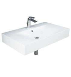 Barclay 4-161WH Des 31 7/8" Single Basin Rectangular Wall Mount Bathroom Sink in White