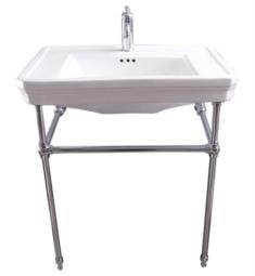 Barclay 754WH Drew 30" Single Bowl Rectangular Console Bathroom Sink in White
