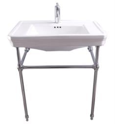 Barclay 759WH Drew 30" Single Basin Rectangular Console Bathroom Sink in White with Centerset Faucet Hole