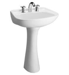 Barclay B-3-314 Hartford 22 7/8" Single Basin Pedestal Bathroom Sink with Centerset Faucet Hole
