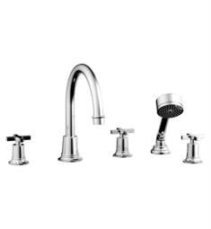 Phylrich 501-50 Hex Modern 11" Three Cross Handle Deck Mounted Roman Tub Faucet with Handshower