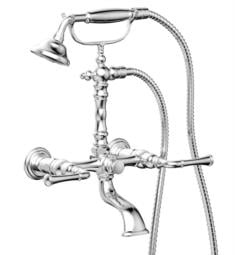 Phylrich K2393-0 3Ring 15 3/8" Double Handle Wall Mount Exposed Tub Filler with Handshower