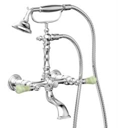 Phylrich K2393-3 Regent and Versailles Double Handle Wall Mount Exposed Tub Filler with Handshower
