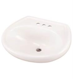 Gerber G001250 Maxwell 20 1/2" Single Bowl Pedestal Round Bathroom Sink in White