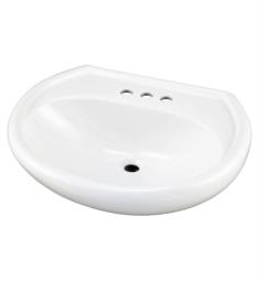 Gerber G0012514 Maxwell 25 1/2" Single Bowl Pedestal Round Bathroom Sink with 4" Centers in White