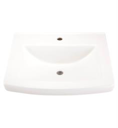 Gerber G001251 Burr Ridge 23 7/8" Single Bowl Pedestal Rectangular Bathroom Sink in White