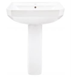 Gerber G002356 Viper 23 7/8" Single Bowl Standard Pedestal Rectangular Bathroom Sink in White