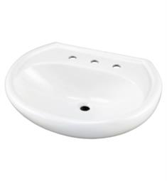Gerber G0012518 Maxwell 25 1/2" Single Bowl Pedestal Round Bathroom Sink with 8" Centers