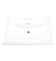Gerber G001255 Logan Square 24" Single Bowl Petite Pedestal Rectangular Bathroom Sink in White