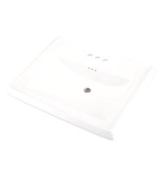 Gerber G001258 Logan Square 27 3/8" Single Bowl Pedestal Rectangular Bathroom Sink Only in White