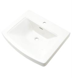 Gerber G00135 Hinsdale 25" Single Bowl Standard Pedestal Rectangular Bathroom Sink in White