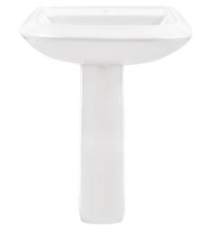 Gerber G0023592 Avalanche 25 1/4" Single Bowl Standard Pedestal Rectangular Bathroom Sink in White with Single Hole Faucet