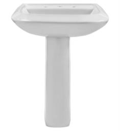 Gerber G0023599 Avalanche 25 1/4" Single Bowl Standard Pedestal Rectangular Bathroom Sink in White with 8" Centers