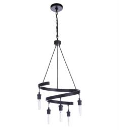 Craftmade 55425-FB Tranquil 5 Light 16 1/2" Incandescent Two Tier Mini Chandelier in Flat Black