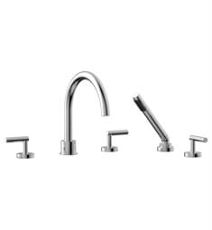 Phylrich 120-49 Transition 10 1/2" Three Lever Handle Deck Mounted Roman Tub Faucet with Handshower