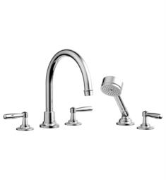 Phylrich 220-49 Works 11" Three Lever Handle Deck Mounted Roman Tub Faucet with Handshower