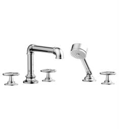 Phylrich 221-48 Works 7" Three Cross Handle Deck Mounted Roman Tub Faucet with Handshower